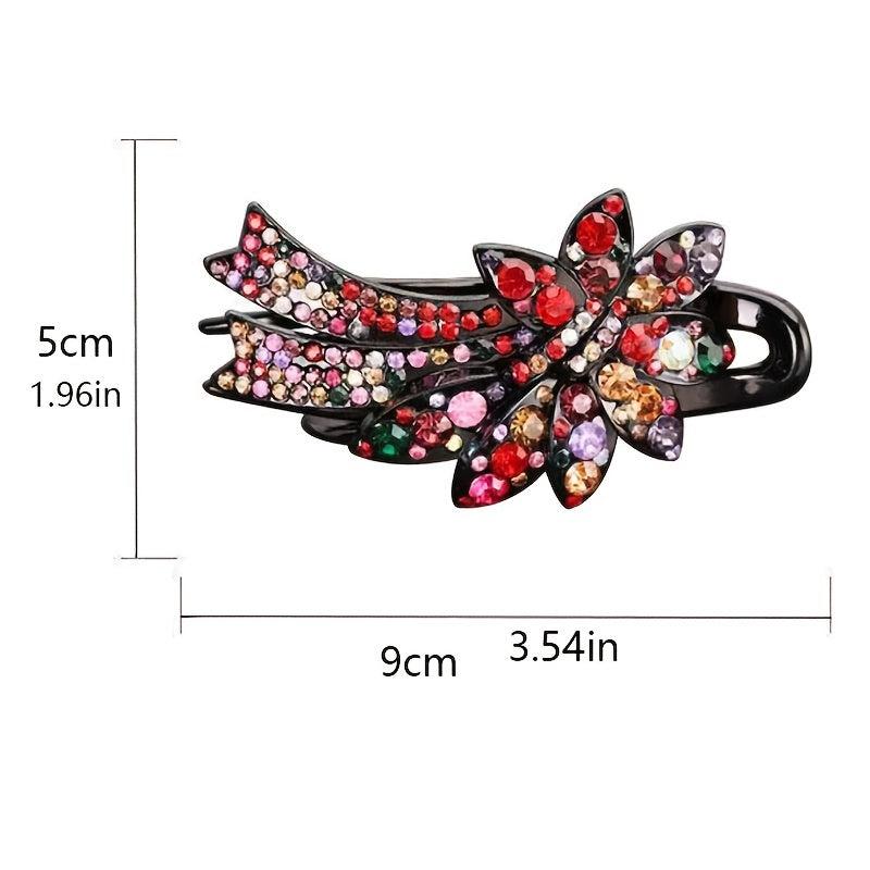Rhinestone Flower Hair Clip Hair Claws Vintage Hairclip