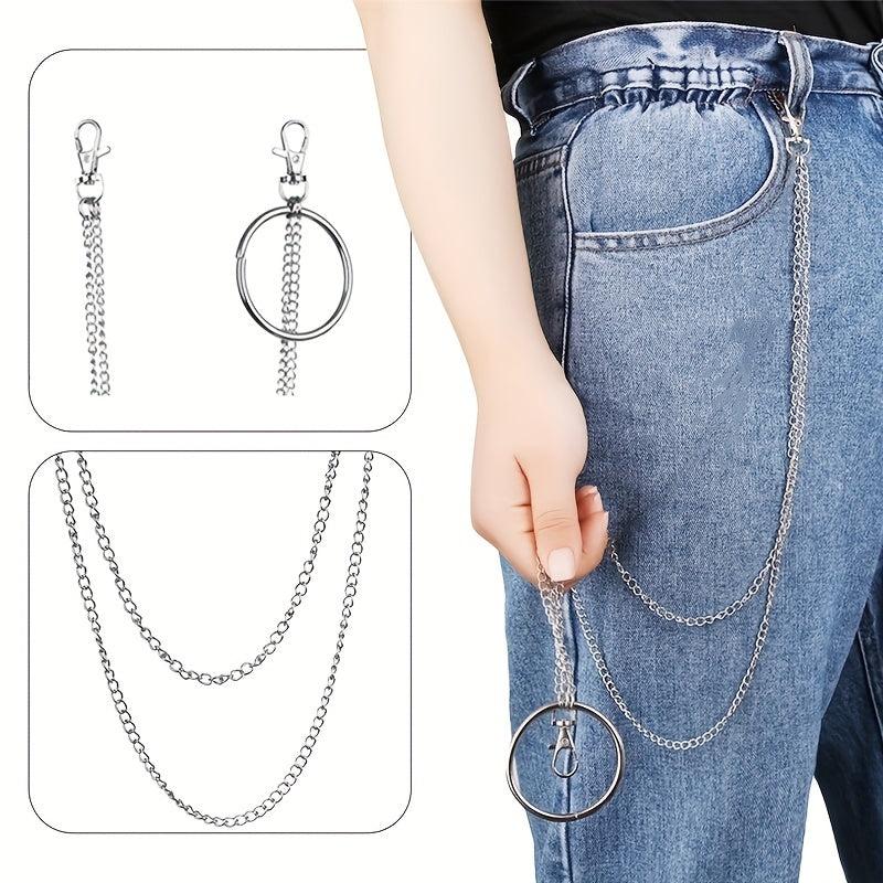 Pants Chain Lobster Clasps Punk Style Jeans Trousers Decoration