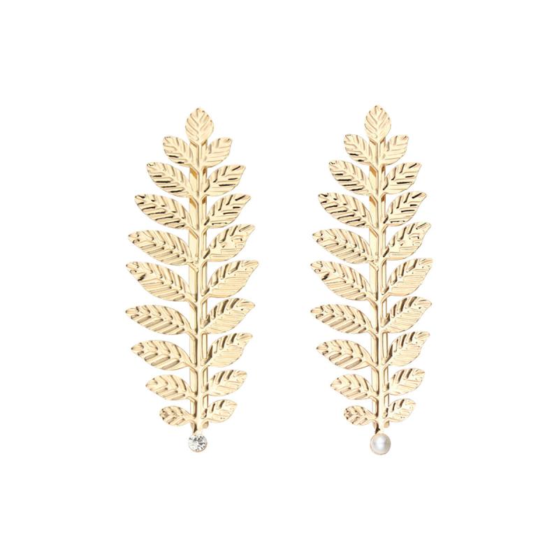 2 Pcs Golden Leaf Hair Clips for Greek Goddess Costumes