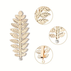 2 Pcs Golden Leaf Hair Clips for Greek Goddess Costumes