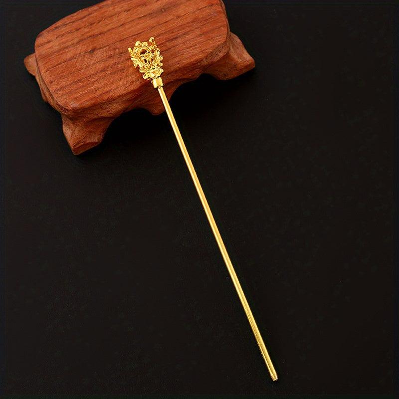 Crown Hair Pin Retro Hair Stick Metal Hair Bun Maker Non Slip Hair Decoration