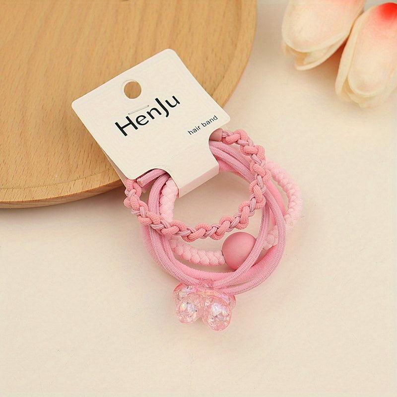 Cartoon Rabbit Hair Tie Female Braided Elastic Band Headwear Hair Accessories