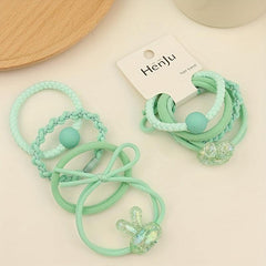 Cartoon Rabbit Hair Tie Female Braided Elastic Band Headwear Hair Accessories