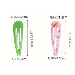 Non Slip Hair Clips For Girls Kids & Teens Metal Snap Barrettes Women