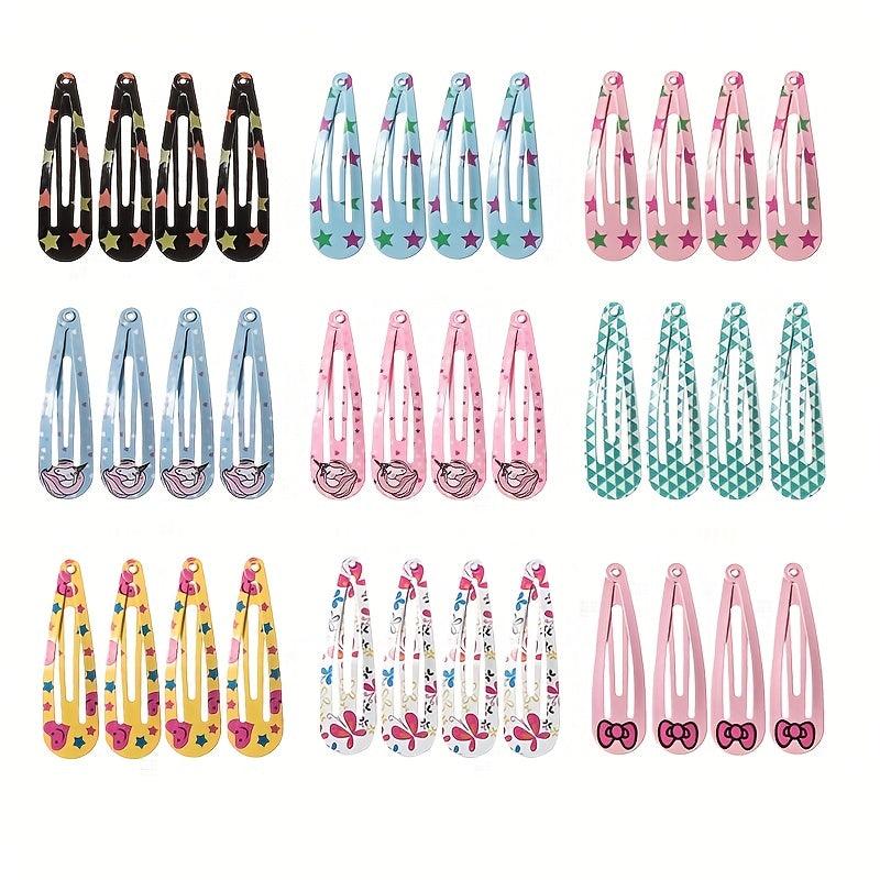 Non Slip Hair Clips For Girls Kids & Teens Metal Snap Barrettes Women