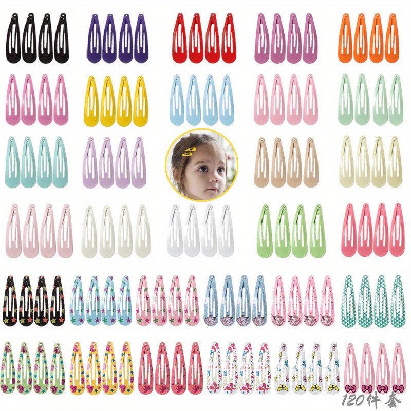 Non Slip Hair Clips For Girls Kids & Teens Metal Snap Barrettes Women