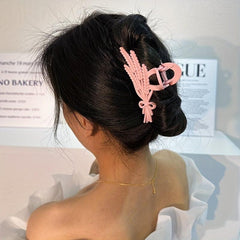 Frosted Hair Claw Wheat Ears Shaped Nonslip Shark Claw For Ponytail