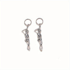 Gothic Style Hair Ring Charm Flame Snake Skeleton Pattern Dreadlock Braid Hair