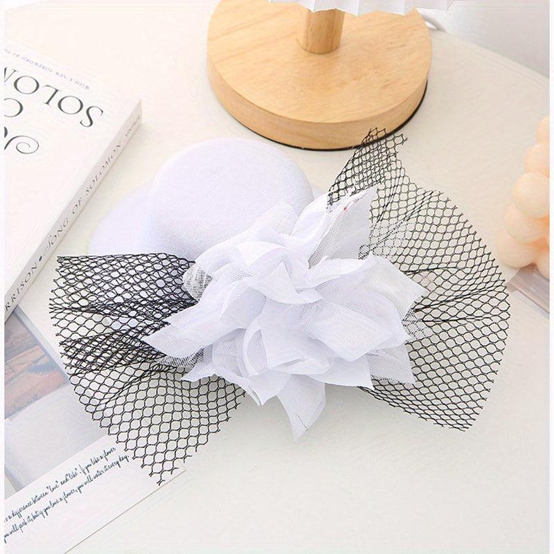 Mesh Flower Hair Accessories for Kids with Clip