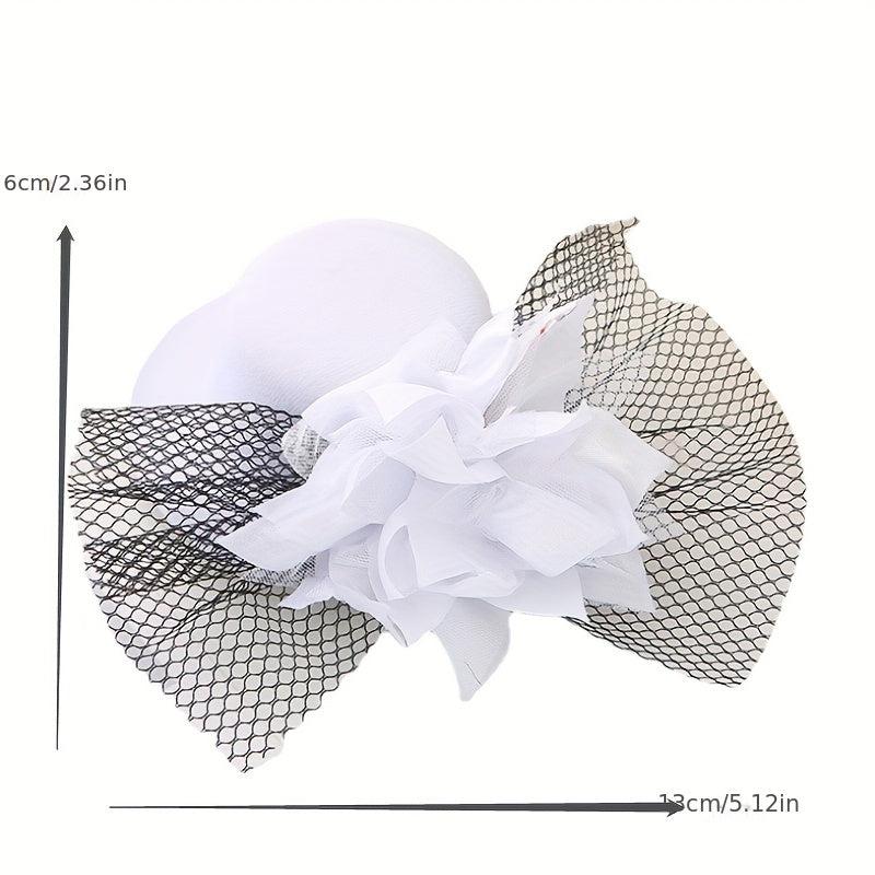 Mesh Flower Hair Accessories for Kids with Clip