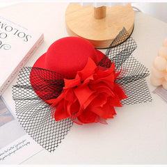 Mesh Flower Hair Accessories for Kids with Clip