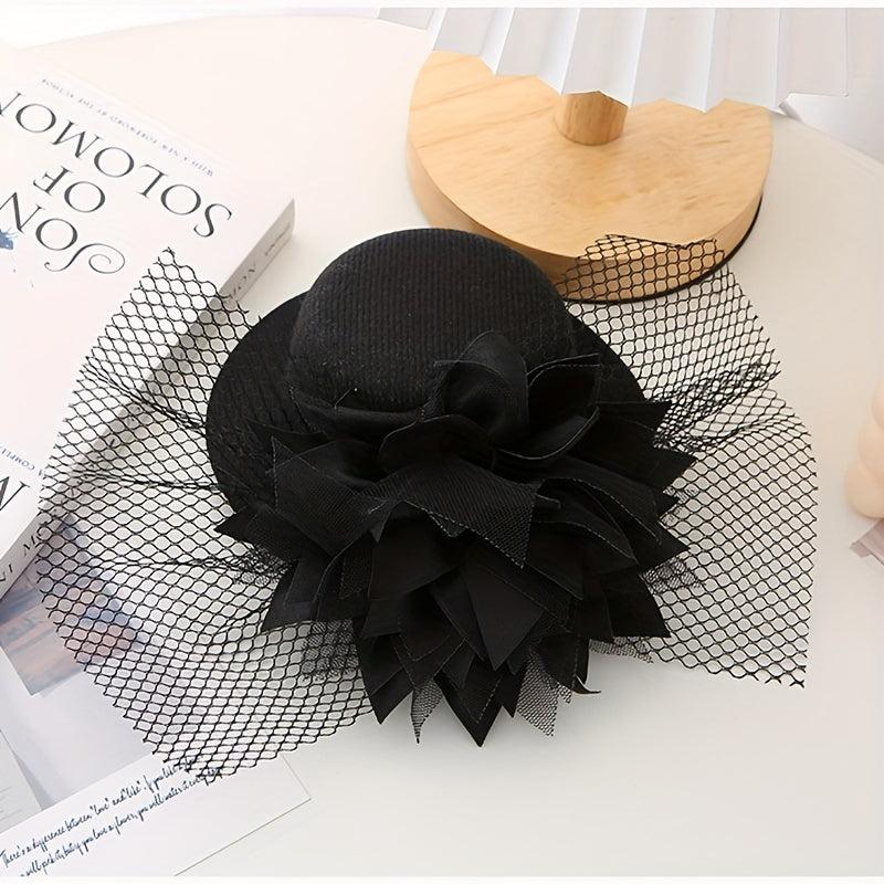Mesh Flower Hair Accessories for Kids with Clip