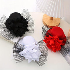 Mesh Flower Hair Accessories for Kids with Clip