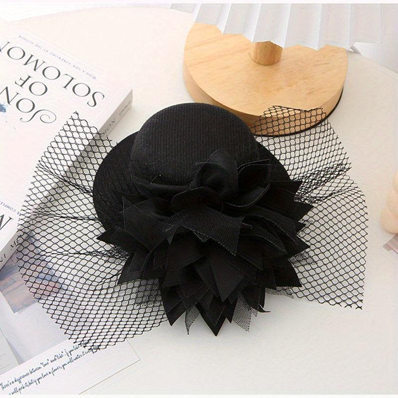 Mesh Flower Hair Accessories for Kids with Clip