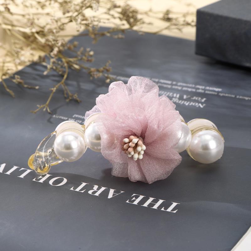 Sweet Flower Pearl Hairpin, Transparent Hair Accessories
