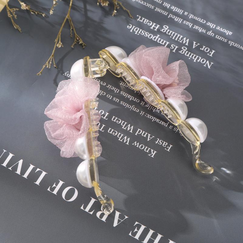 Sweet Flower Pearl Hairpin, Transparent Hair Accessories