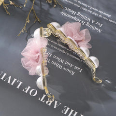 Sweet Flower Pearl Hairpin, Transparent Hair Accessories