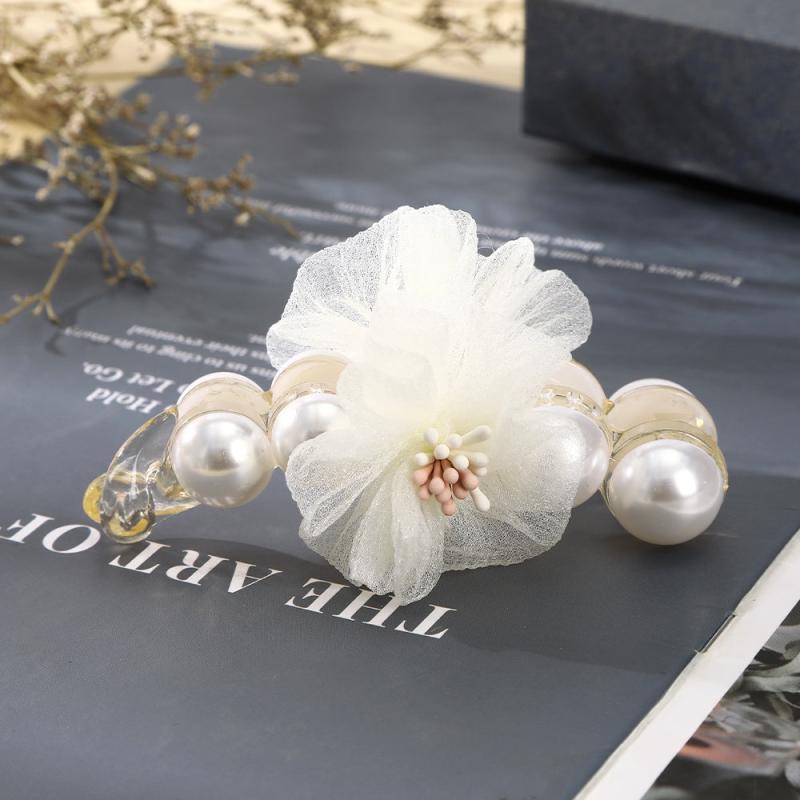 Sweet Flower Pearl Hairpin, Transparent Hair Accessories