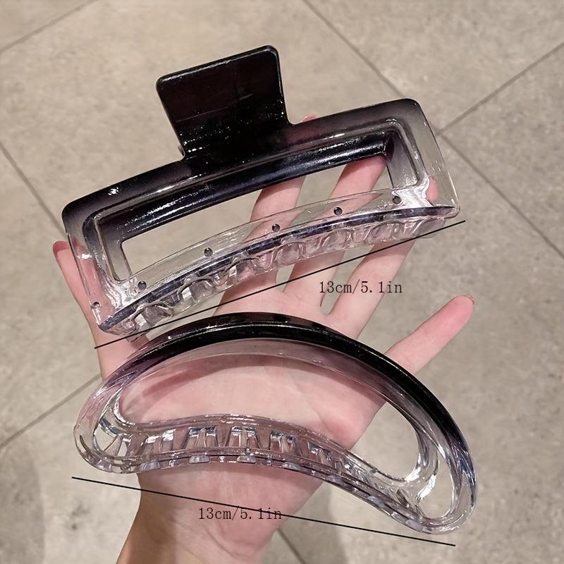 Transparent Hair Claw Gradient Shark Claw Hair Accessories