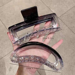 Transparent Hair Claw Gradient Shark Claw Hair Accessories