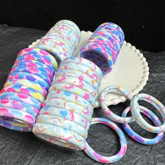 20pcs Unicorn Pattern Hair Tie Elastic Ponytail Holder for Women Girls