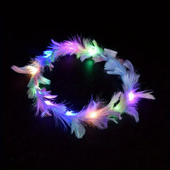 Faux Goose Feather Headband for Wedding Festive Party