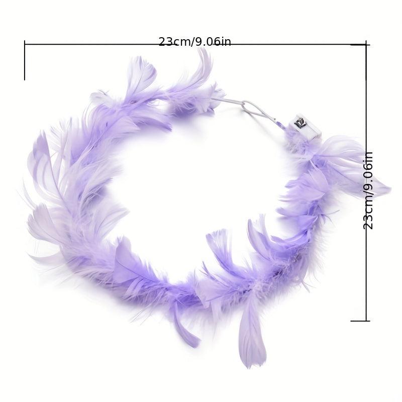 Faux Goose Feather Headband for Wedding Festive Party