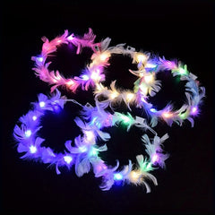 Faux Goose Feather Headband for Wedding Festive Party