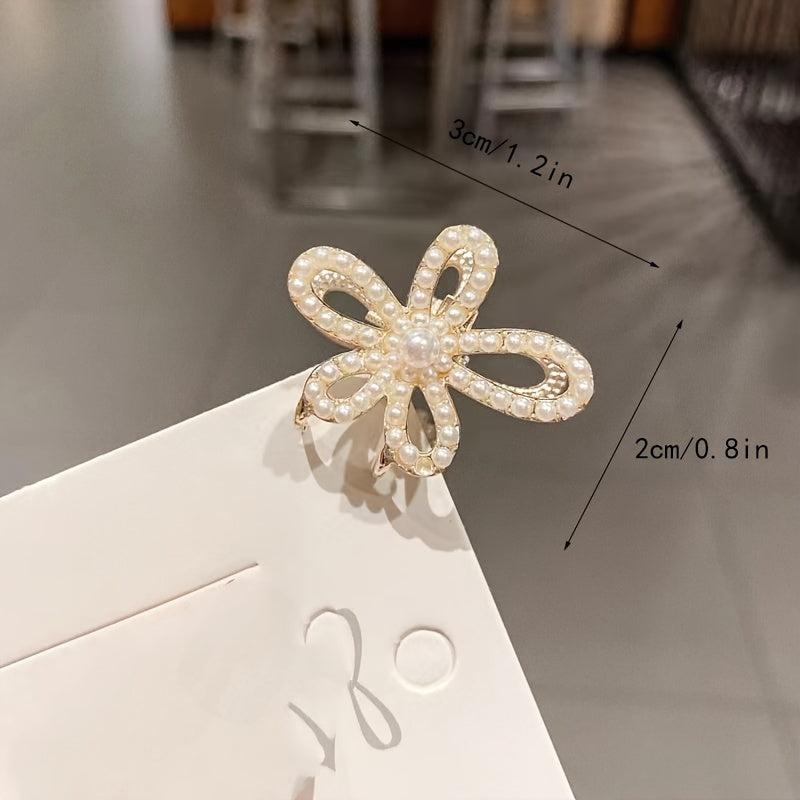 Faux Pearl Hair Claw for Thick Hair, Bridal Hair Accessories for Party