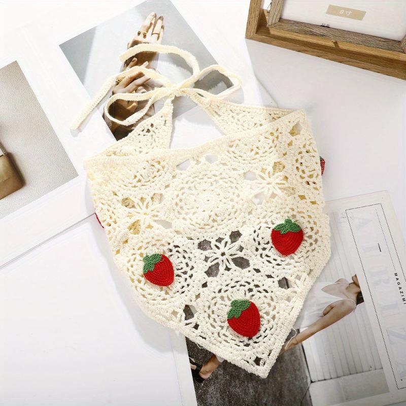 Sunflower Woolen Hair Scarf Triangle Flower Knitted Headband