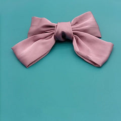Solid Bow Decor Hair Clip French Barrette Headwear