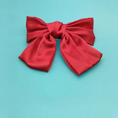 Solid Bow Decor Hair Clip French Barrette Headwear