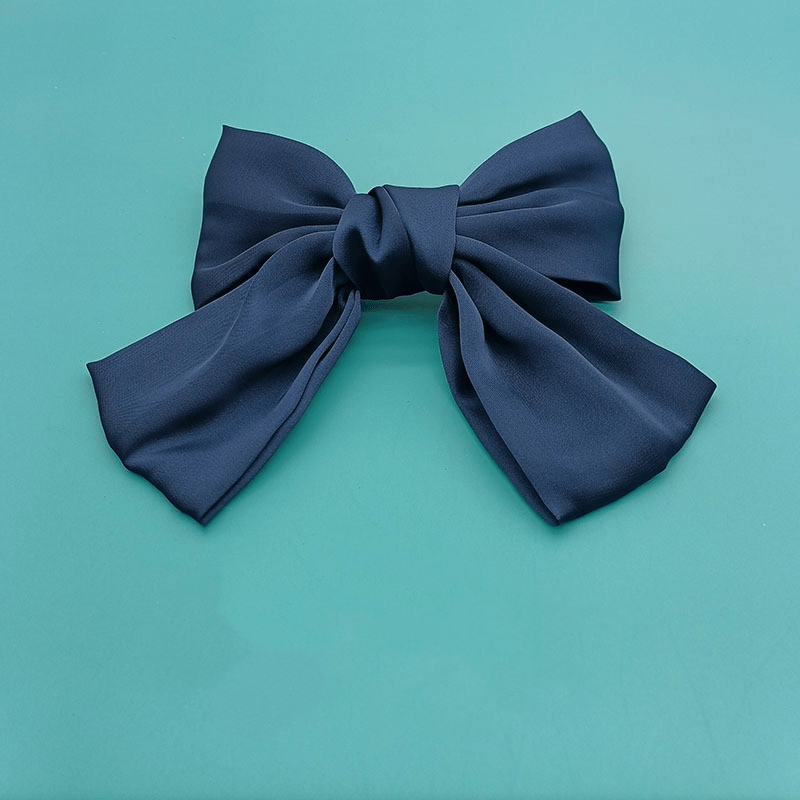 Solid Bow Decor Hair Clip French Barrette Headwear