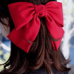 Solid Bow Decor Hair Clip French Barrette Headwear