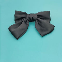 Solid Bow Decor Hair Clip French Barrette Headwear