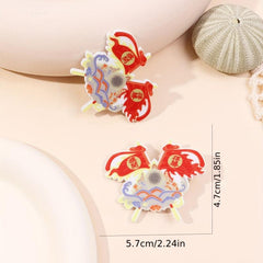2pcs Chinese Style Good Luck Hair Clip Alloy Duck Billed Clip