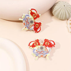 2pcs Chinese Style Good Luck Hair Clip Alloy Duck Billed Clip