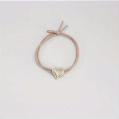Heart Rhinestone Hair Tie Four Clover Hair Rope