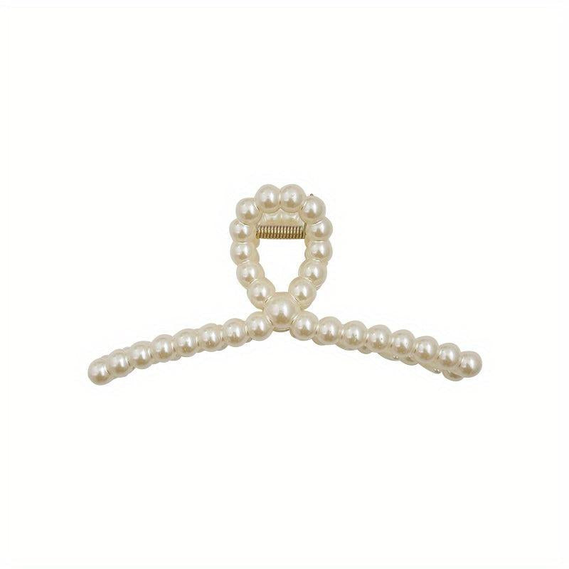 Mermaid Tail Hair Claw Clip Faux Pearl Banana Clip Acrylic Jaw Clamp
