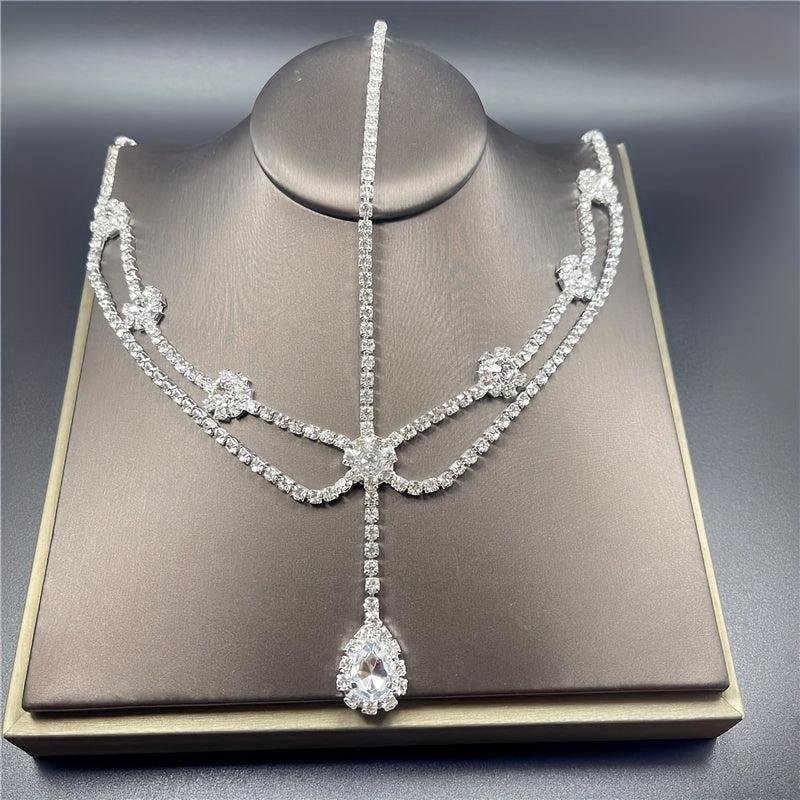 Crystal Pendant Head Chain Bridal Wedding Hair Accessories