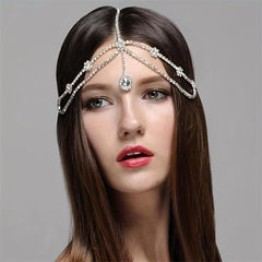 Crystal Pendant Head Chain Bridal Wedding Hair Accessories
