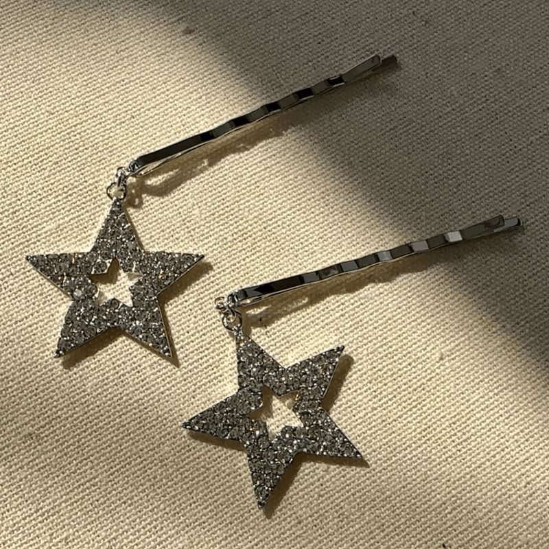 Y2K Star Pendant Hair Clip Pin Bobby Pin Hair Slides Clip