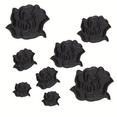 8pcs Rose Embroidered Patches Iron On Stickers DIY Accessories