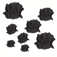 8pcs Rose Embroidered Patches Iron On Stickers DIY Accessories