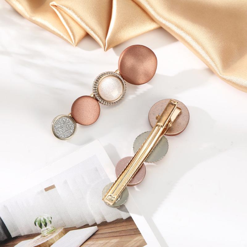 Macaron Crystal Hairpin Pair Duckbill Hairpins