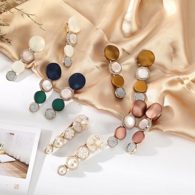 Macaron Crystal Hairpin Pair Duckbill Hairpins