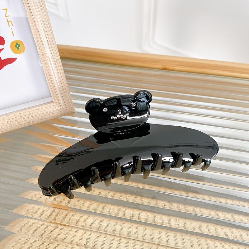 Acetate Rhinestone Bear Hair Claw Clip All match Hairpin Hair Accessories