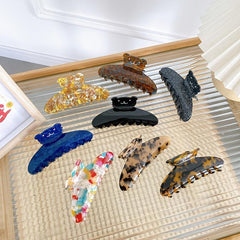 Acetate Rhinestone Bear Hair Claw Clip All match Hairpin Hair Accessories
