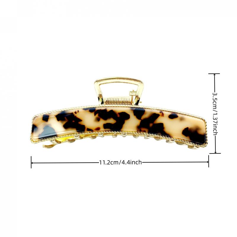 Leopard Pattern Hair Claw Plaid Ponytail Holder Hair Accessories