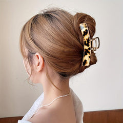 Leopard Pattern Hair Claw Plaid Ponytail Holder Hair Accessories